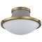 Nuvo Lafayette 1-Light Flush Mount 14 in. Gray/Natural Brass White Opal Glass 60/7915 - alternate 6